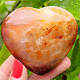 Carnelian heart from Madagascar 6.5 cm 173 grams