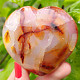 Light carnelian heart 7.0 cm high