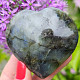 Beautiful labradorite heart 6.6cm 113g