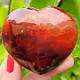 Orange-red carnelian heart 6.2 cm high