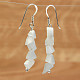 Earrings dyed white ulexite Ag