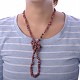90 cm necklace rhodonite