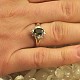 Prsten ovál s vltavínem a zirkony Ag 925/1000 + Rh
