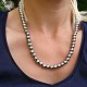 50 cm necklace hematite beads 8 mm