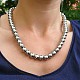 48 cm necklace hematite beads 10 mm