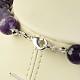Ball necklace 52 cm cut amethyst necklace 10 mm