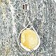 Pendant mugle amber jewelery silver metal 2.8g
