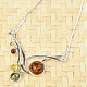 Necklace 42 - 46cm with Ag 925/1000 amber 5.98g