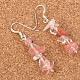 Earrings Pink Calcite Pink Ag Hooks