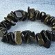 Silver bracelet obsidian tromle