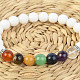 Ball quartz bracelet and chakra stones 8mm