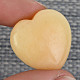 Heart 25mm calcite yellow