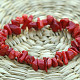 Bracelet red mussels cut shapes