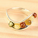 Ring amber ball (Ag 925/1000)