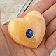 Heart in palm 50mm calcite orange