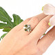 Prsten květ vltavín 14mm Ag 925/1000 Rh