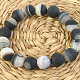 Ball bracelet agate black mat 12mm