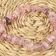 Bracelet chopped strawberry crystal shapes