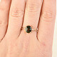 Ring size 56 oval moldavite checker top 14K gold 585/1000 3,28g